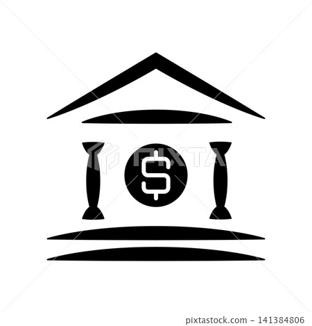 Bank icon design template Bank icon design template 141384806