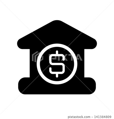 Bank icon design template Bank icon design template 141384809