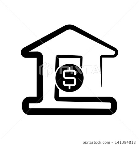 Bank icon design template Bank icon design template 141384818