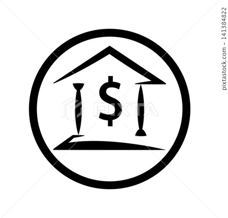 Bank icon design template Bank icon design template 141384822