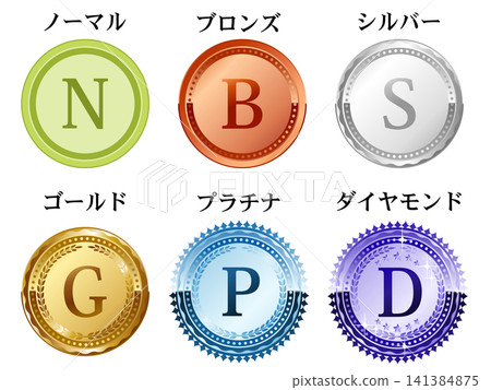 一組共6枚高級會員等級徽章。 一組共6枚高級會員等級徽章。 141384875