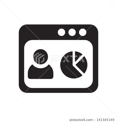 Vector Business Dashboard Analytics Icon Data Visualization and Reporting Vector Business Dashboard Analytics Icon Data Visualization and Reporting 141385149