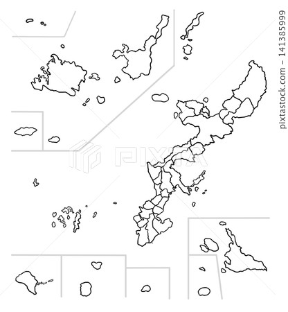 Okinawa map / blank map Okinawa map / blank map 141385999