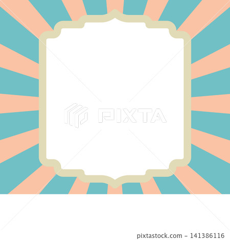 Retro pop sunburst banner frame background Retro pop sunburst banner frame background 141386116