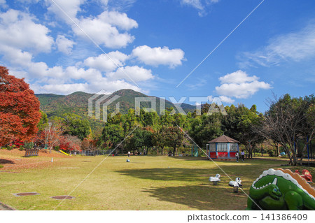 福岡縣野方市福地山麓花卉公園的秋景 福岡縣野方市福地山麓花卉公園的秋景 141386409