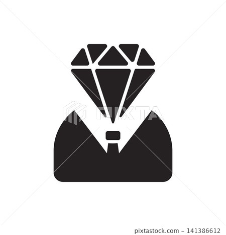 Diamond Head Executive Icon Representing Business Wealth Diamond Head Executive Icon Representing Business Wealth 141386612