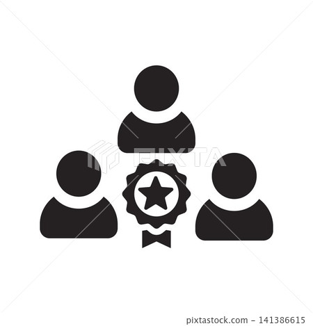 Team Recognition Icon With Award Badge Representing Employee 141386615