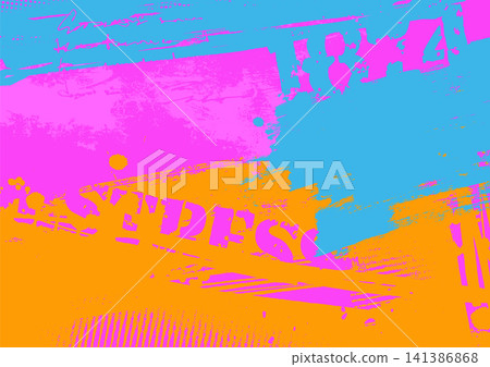 Colorful pop art grunge brush background 141386868