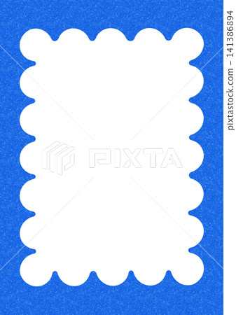 A light blue wavy frame illustration with a rough texture. 141386894