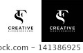 FS or SF initial letter logo design vector template 141386925