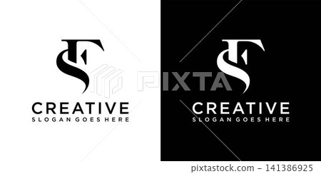 FS or SF initial letter logo design vector template FS or SF initial letter logo design vector template 141386925