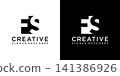 FS or SF initial letter logo design vector template 141386926