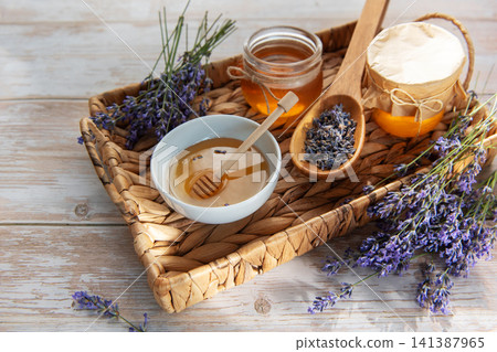 Honey and lavender for natural health and wellness Honey and lavender for natural health and wellness 141387965