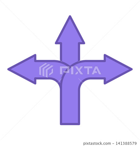 Colored Directions Icon. Vector Icon. Arrows Pointing in Different Directions. Road Sign Colored Directions Icon. Vector Icon. Arrows Pointing in Different Directions. Road Sign 141388579