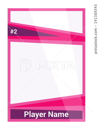 Game sports card template. Trading frame for football, basketball and hockey players. Vector illustration Game sports card template. Trading frame for football, basketball and hockey players. Vector illustration 141389343