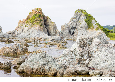 佐渡島七浦海岸的夫妻岩 141390036