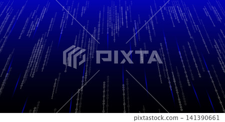 Blue Binary Code Rain Background, Digital Data Stream Vector Illustration for Cyber Security, Programming, AI Technology and Futuristic Network Concepts Blue Binary Code Rain Background, Digital Data Stream Vector Illustration for Cyber Security, Programming, AI Technology and Futuristic Network Concepts 141390661
