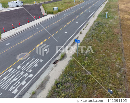 Aerial view of an electric vehicle charging lane in Salt Lake City Aerial view of an electric vehicle charging lane in Salt Lake City 141391105