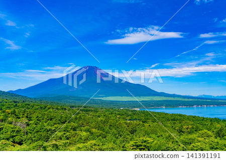 [Yamanashi Prefecture] View of Mt. Fuji from Yamanakako Myojinyama Panorama Platform 141391191