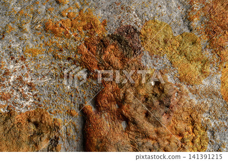 Surface texture with brown rust and gray concrete Surface texture with brown rust and gray concrete 141391215