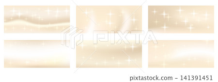 Smooth beige silk banner set with gold glitter and sparkle gradient. Champagne gradation panels and glint bokeh in ivory light. Horizontal vector backgrounds with silky beige texture isolated on white Smooth beige silk banner set with gold glitter and sparkle gradient. Champagne gradation panels and glint bokeh in ivory light. Horizontal vector backgrounds with silky beige texture isolated on white 141391451