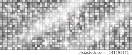 Christmas party background with disco ball sparkle and silver glitter for holiday card. Shiny xmas mirror sequin on dance mosaic. Vector christmas holiday background pattern with festive shimmer Christmas party background with disco ball sparkle and silver glitter for holiday card. Shiny xmas mirror sequin on dance mosaic. Vector christmas holiday background pattern with festive shimmer 141391551