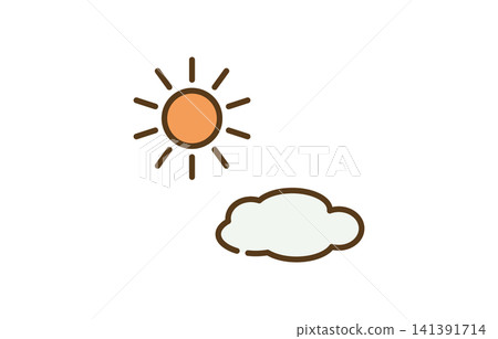 太陽和雲彩的例證 141391714