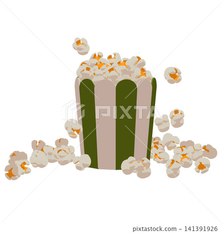 Illustration of overflowing popcorn Illustration of overflowing popcorn 141391926