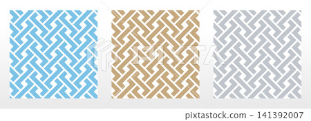 Set of abstract geometric patterns. Seamless vector backgrounds. Colored ornaments Graphic modern patterns Simple lattice graphic design Set of abstract geometric patterns. Seamless vector backgrounds. Colored ornaments Graphic modern patterns Simple lattice graphic design 141392007