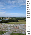 The contrast between the blue sky and the green is beautiful. 141392273