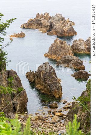 佐渡島的風景名勝,尖閣灣的景色 佐渡島的風景名勝,尖閣灣的景色 141392414