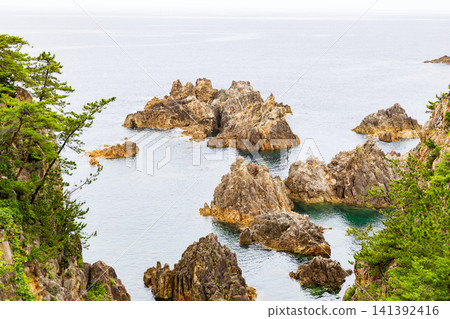 Scenic spots on Sado Island, the scenery of Senkaku Bay Scenic spots on Sado Island, the scenery of Senkaku Bay 141392416