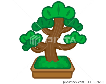 盆景插畫素材 盆景插畫素材 141392649