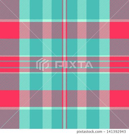 Seamless tartan plaid textile with balanced checks and a woven texture. Teal and red tones support classic heritage in a fabric surface for fabric prints. The design stays clear and easy to use. Seamless tartan plaid textile with balanced checks and a woven texture. Teal and red tones support classic heritage in a fabric surface for fabric prints. The design stays clear and easy to use. 141392943