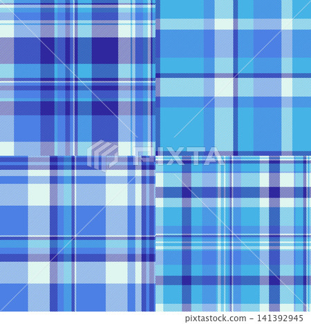 Plaid pattern set for atelier work and exclusive clothing design. Seamless vectors suit custom shirts, jackets, scarves, and home textile projects. Plaid pattern set for atelier work and exclusive clothing design. Seamless vectors suit custom shirts, jackets, scarves, and home textile projects. 141392945