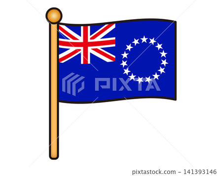 Cook Islands flag illustration material 5 Cook Islands flag illustration material 5 141393146