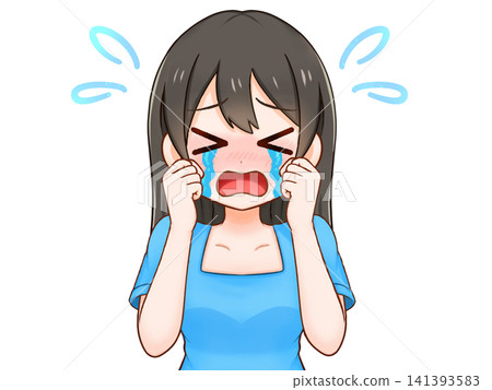 Illustration of a sad girl (3) Illustration of a sad girl (3) 141393583