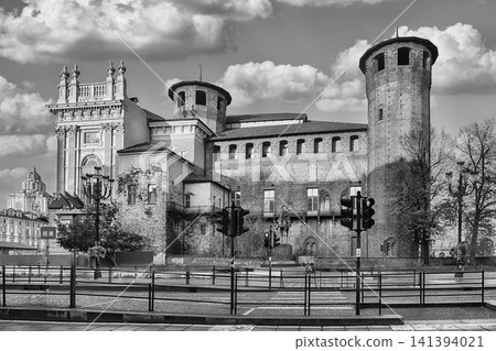 Castello or Palazzo Madama standing majestically in Piazza Castello, Turin Castello or Palazzo Madama standing majestically in Piazza Castello, Turin 141394021