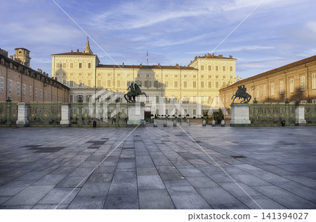 The iconic Royal Palace in Piazza Castello, Turin, Italy The iconic Royal Palace in Piazza Castello, Turin, Italy 141394027