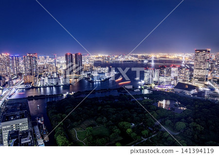 從東京汐留卡雷塔酒店眺望夜景(朝向竹芝和台場) 從東京汐留卡雷塔酒店眺望夜景(朝向竹芝和台場) 141394119