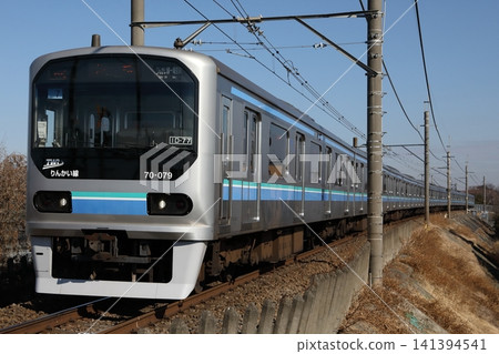 Rinkai Line 70-000 series Z7 train running between Sashioji and Minami-Furuya on the Kawagoe Line. Rinkai Line 70-000 series Z7 train running between Sashioji and Minami-Furuya on the Kawagoe Line. 141394541
