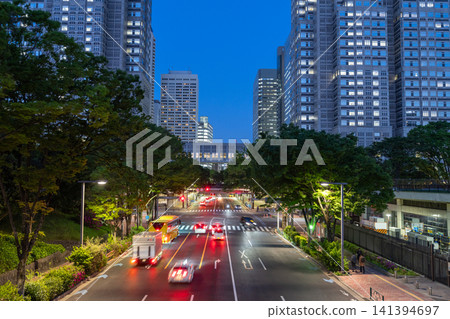 Night view of Shinjuku sub-city center with the Tokyo Metropolitan Government Building in the background. Night view of Shinjuku sub-city center with the Tokyo Metropolitan Government Building in the background. 141394697