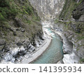 The Liwu River flows through Taroko Gorge in Taiwan. 141395934