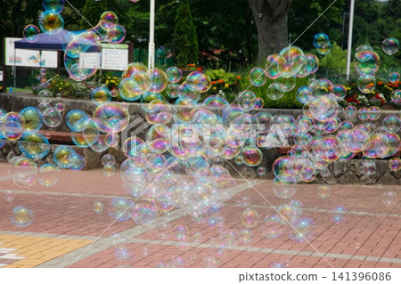 Amusement park bubble event Amusement park bubble event 141396086