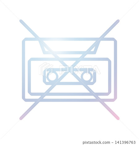 Cassette icon design template Cassette icon design template 141396763