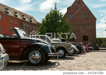 Row of Classic Cars at Historic Zitadelle Spandau Row of Classic Cars at Historic Zitadelle Spandau 141397386