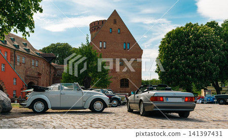 Volkswagen Beetle and Mercedes Convertibles at Historic Fortress Volkswagen Beetle and Mercedes Convertibles at Historic Fortress 141397431