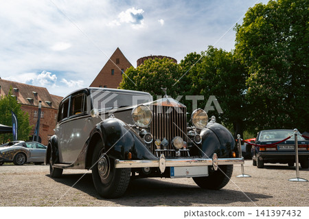 Vintage Rolls-Royce Saloon in Front of Zitadelle Spandau Vintage Rolls-Royce Saloon in Front of Zitadelle Spandau 141397432