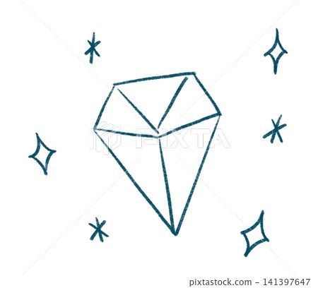 A graphic recording-style illustration of a sparkling diamond | Gemstone, Luxury, Sparkle A graphic recording-style illustration of a sparkling diamond | Gemstone, Luxury, Sparkle 141397647