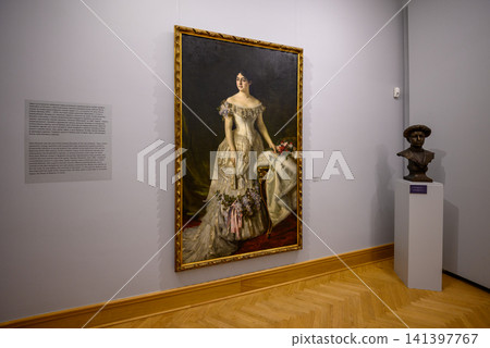 Portrait of the Queen Natalija Obrenovic in National Museum of Serbia in Belgrade, Serbia Portrait of the Queen Natalija Obrenovic in National Museum of Serbia in Belgrade, Serbia 141397767